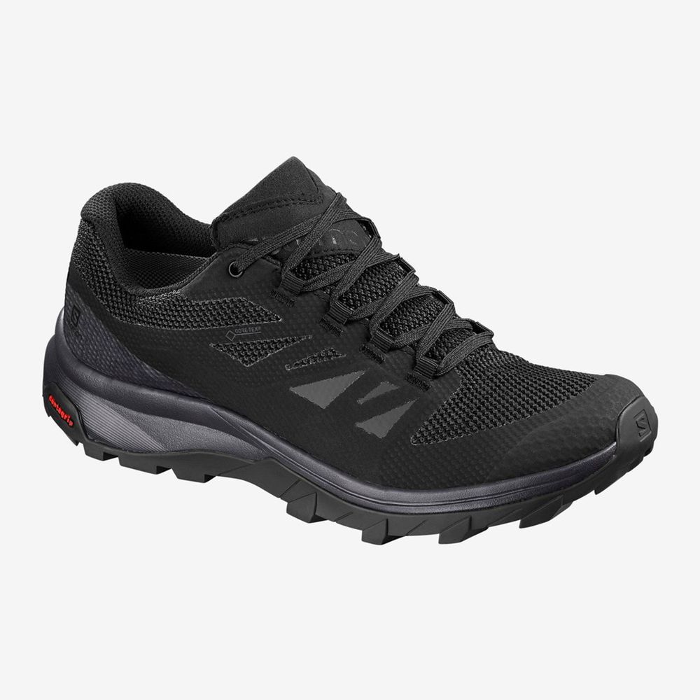 Salomon Singapore Womens Hiking Shoes - OUTLINE GTX Black | 69715-ITHR